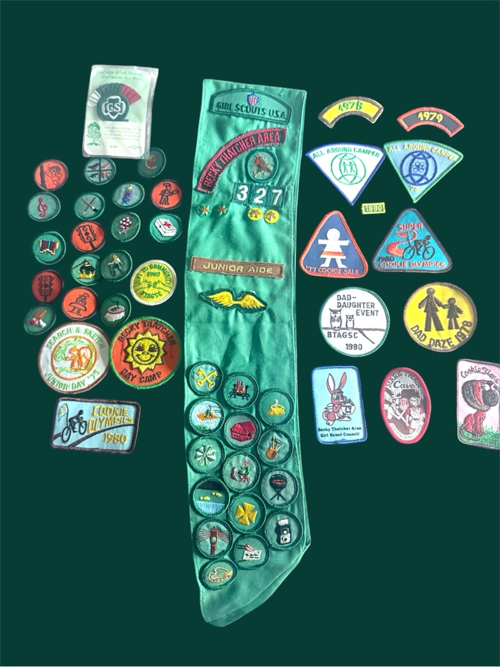 **RARE*** 1979-80’s Girl Scout Sash Troop Becky Thatcher out of Macon, MO